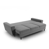 Cosmopolitan Design Svetlo siva žametna raztegljiva sedežna garnitura s prostorom za shranjevanje 235 cm Kyoto – | Shoptok.si