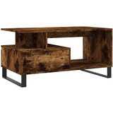 vidaXL Klubska mizica dimljeni hrast 90x49x45 cm inženirski les Cene