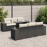 Maison Chic Seti vrtnega pohištva - Vrtna garnitura - Vrtni pohištvo set 7-delna z blazinami črn poli ratan, (21803642) | Shoptok.si