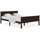 Furnova Posteljni okvir temno rjav iz trdne borovine 140x200 cm, (21934056) | Shoptok.si