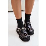 S. BARSKI Lacquered Boots With Sock And Buckle Slip-On Black | shoptok.hr