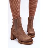 Boto Suede Boots On Heel Liresa Brown | ePonuda.com