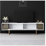 Hanah home TV komoda Gold Line, 180x48x30 cm, Bijelo-Zlatne boje | Eponuda.ba