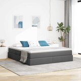  Krevet s madracem i skladištem Tamno siva 160 x 200 cm | shoptok.hr