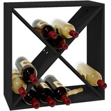  Stojalo za vino Črna 62x25x62 cm trdna borovina, (20766735) | Shoptok.si