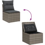  13-delni set vrtne sofe z blazinami siva poli ratan akacija | Shoptok.si