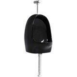  Zidni pisoar s ventilom za ispiranje keramički crni | shoptok.hr