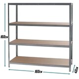 SUPERHOME 160x160x40cm 4x175kg Metalna Montažna Polica Cene