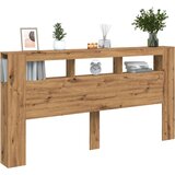  LED uzglavlje boja hrasta artisan 200x18 5x103 5 cm drveni | shoptok.hr