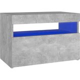 vidaXL noćni ormarić s LED svjetlima siva boja betona 60 x 35 x 40 cm | shoptok.hr