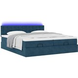  Otomanski okvir kreveta s madracima plavi 180x200cm baršunasti | shoptok.hr