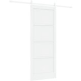 vidaXL drsna vrata s priborom bela 83x202 cm iz trdne borovine | Shoptok.si