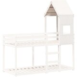  Krov za dječji krevet bijeli 55x84x132 cm masivna borovina | shoptok.hr