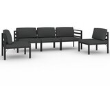  5-dijelna vrtna garnitura s jastucima aluminijska antracit | shoptok.hr