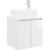 vidaXL Lavabo - Umivaonik s policom Bijela visokog sjaja 49 5 x 41 x 63 cm - Bijela visokog sjaja Cijene
