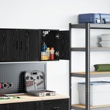  Garažni zidni ormarić od crnog konstruiranog drva | shoptok.hr