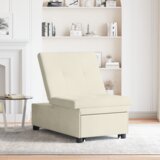 vidaXL 3-v-1 Raztegljiv kavč Krem žamet | Shoptok.si