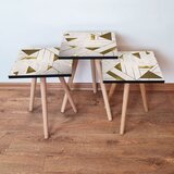Hanah home 3Shp231 - white whitegold nesting table (3 pieces) | ePonuda.com