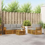  Set vanjskih sofa 6 kom. Prirodna i svjetlosiva | shoptok.hr