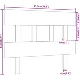  Uzglavlje za krevet boja meda 93,5 x 3 x 81 cm masivna borovina | shoptok.hr