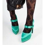 Gemre Green high block heel pumps Mikea | ePonuda.com