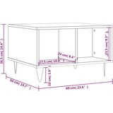  Stolić za kavu bijeli 60 x 50 x 36 5 cm od konstruiranog drva | shoptok.hr