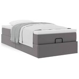  Otomanski okvir kreveta s madracem sivi 90x200cm umjetna koža | Eponuda.com