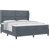 Box Spring Krevet s Madracem Tamnosivi 180x200 cm Baršun | shoptok.hr