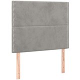 Box spring postelja z vzmetnico svetlo siva 100x200 cm žamet, (20724637) | Shoptok.si