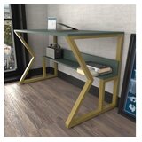 Hanah home Radni sto Lona, 120x72,8x60 cm, Maslina-Zlatne boje | Eponuda.ba