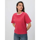 Reserved Prugasta pamučna majica kratkih rukava - crvena | shoptok.hr