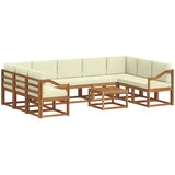  Set vanjskih sofa 10 kom. Prirodna i krem | shoptok.hr