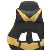  Vrtljiv gaming stol z oporo za noge črno in zlato umetno usnje, (20701223) | Shoptok.si