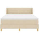 Box Spring postelja z vzmetnico v kremni, 160x200 cm tkanina, (22051591) | Shoptok.si