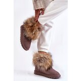 Boto Women's Suede Snow Boots With Fur Grey Alexa | ePonuda.com