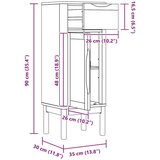  Kopalniška omarica s predalom FLORO Bela 35 x 30 x 90 cm, (5000157139) | Shoptok.si