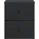  Stenski nočni omarici s predalom 2 pcs Črna 34,5 x 33 x 40 cm, (5000233503) | Shoptok.si
