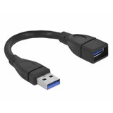 Delock Podaljšek USB 3.0 A-A 15cm črn 82776 | Shoptok.si