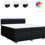  Krevet s oprugama i madracem crni 200x200 cm od tkanine | shoptok.hr