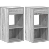 Maison Chic 2 kose Nočne omarice - Nočne mize s predalom siva sonoma 35x34x66,5 cm, (21689579) | Shoptok.si