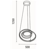  LED luster na sajli SATURN LED/38W/230V 3000K 50x50 cm | Eponuda.com
