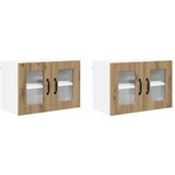 vidaXL Stenska kuhinjska omarica 2 pcs Umetni hrast 60 x 31 x 40 cm, (5000091892) | Shoptok.si
