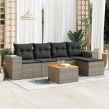 vidaXL 6-dijelni set vrtnih sofa od poliratana s jastucima sivi | shoptok.hr