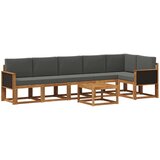 vidaXL Zunanja garnitura za sedenje 7 pcs Naravna in antracitna, (5000282077) | Shoptok.si