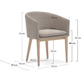 Kave Home Bež jedilni stol Harlan – | Shoptok.si