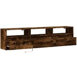 vidaXL Zidni TV ormarić LED boja dimljenog hrasta 180x31x45 cm | shoptok.hr