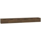 Maison Chic Stenska omarica - Zidna omarica 2 kosa rjav hrast 102x30x20 cm inženirski les iu52, (22062385) Cene