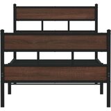 vidaXL Okvir kreveta bez madraca s uzglavljem i podnožjem 90x200 cm | shoptok.hr