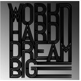 WALLXPERT zidna dekoracija work hard dream big 2 | ePonuda.com
