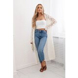 Kesi Long cardigan Super KID Mohair Off-white | shoptok.hr